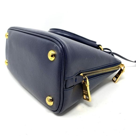 AUTH PRADA LOGOS SAFFIANO LUX LEATHER 2WAY BAG - Picture 9 of 13